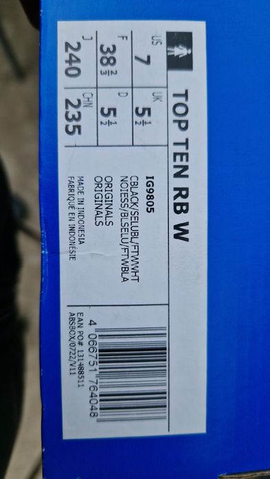 Adidas Top Ten RB W numărul 38 și 40