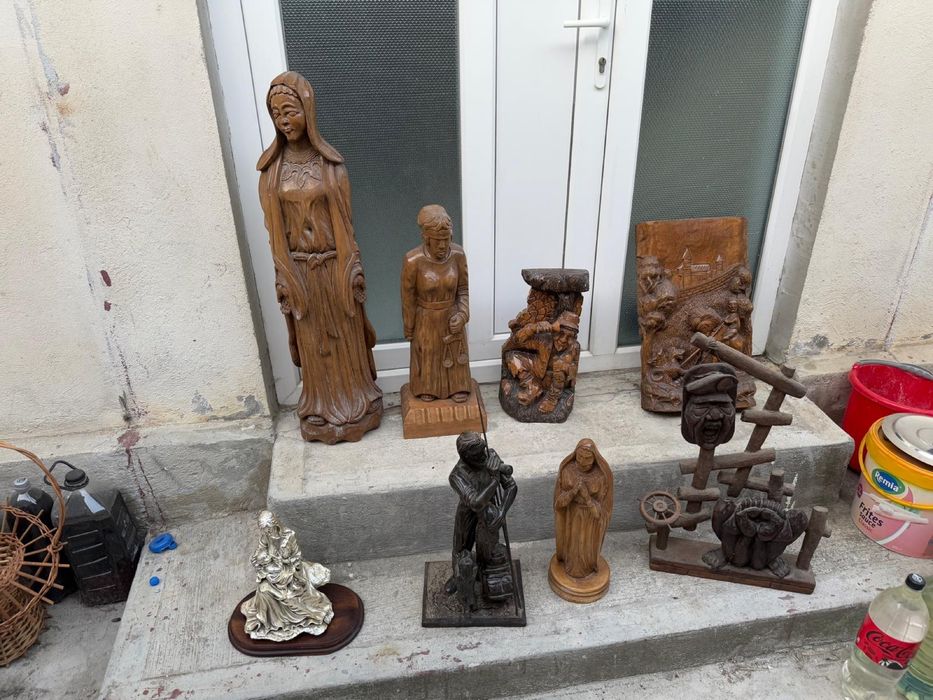 Statuete lemn sculpturi scuptura perete tablou religioase antichitati