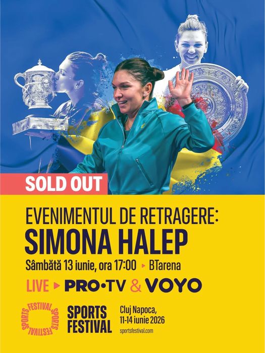 Vand bilete eveniment de retragere Simona Halep