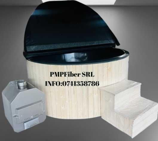 Ciubăr din fibră de sticlă 10prs –LED, aeromasaj