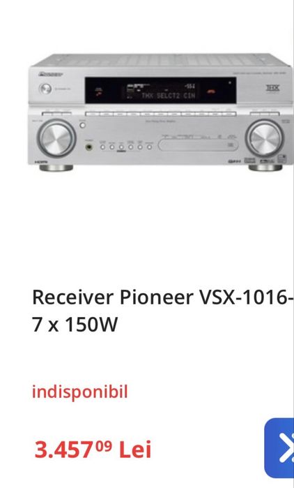 Amplficator Yamaha RX V500,  Pioneer VSX-1016V. Statie Denon DRA 275RD