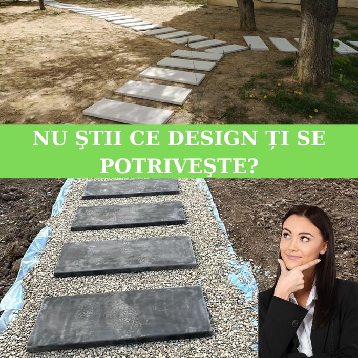 Pasi japonezi, Dale beton armat, Placi beton ,Coame de gard ,Pasi Japo