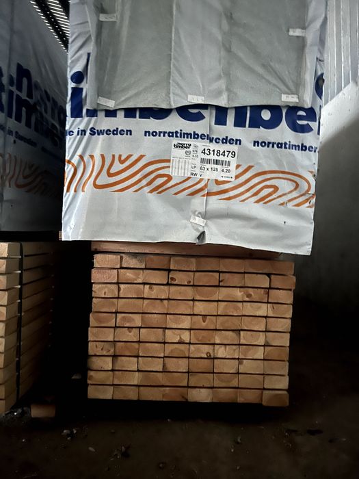 Шведски Дървен Материал Калиброван 125/63мм 4.20м.