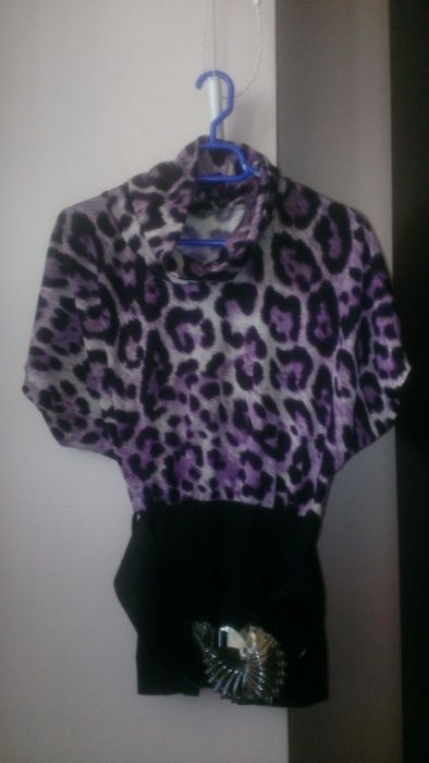 bluza double look include cureaua, guler rulat