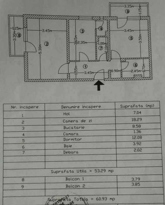 Apartament 2 camere Popa Sapca