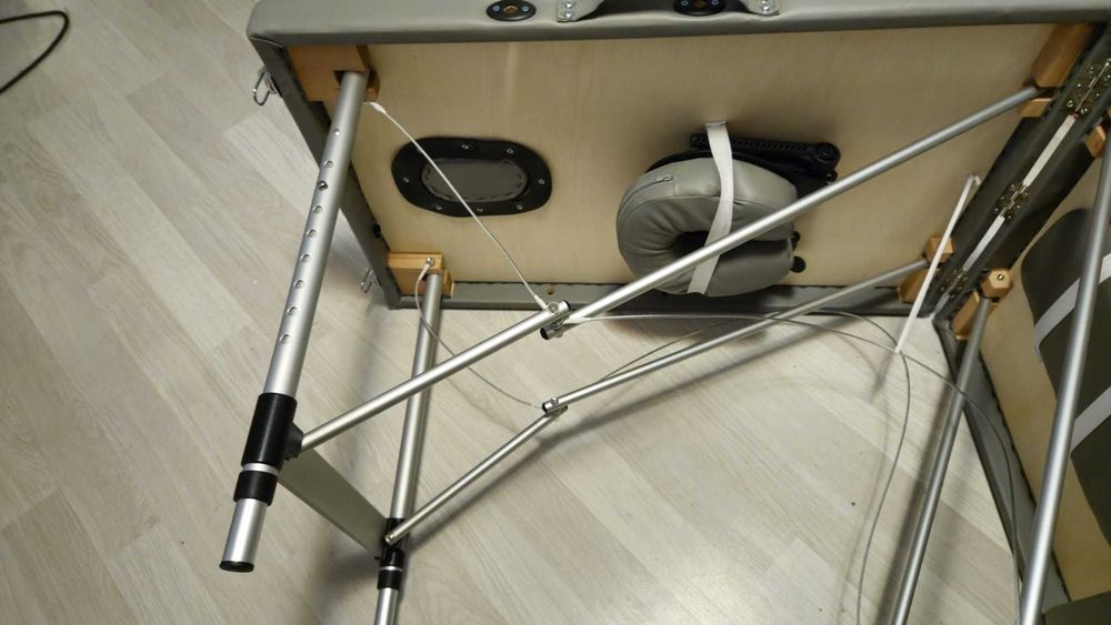 Masa masaj profesionala pliabila Cronos - Gri - Aluminiu