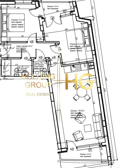 3-стаен в Варна-Операта площ 102
