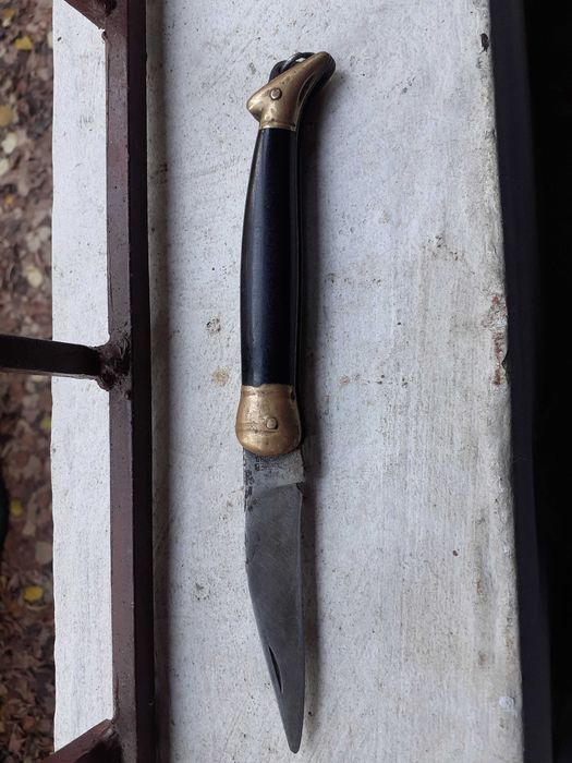 Стар джобен нож дамско краче Петко Денев Габрово