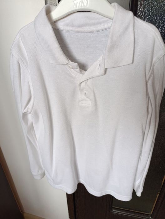 Tricouri polo albe și tricou maneca lunga sonic