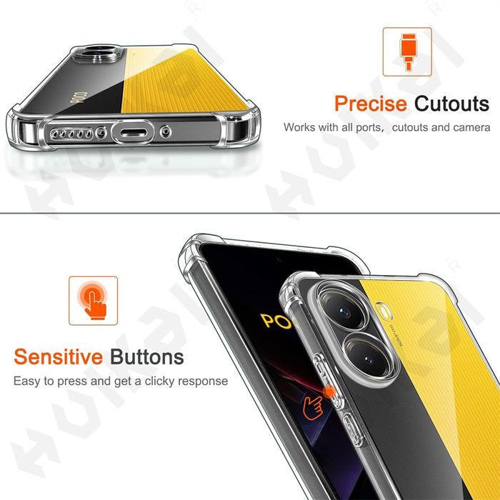 Xiaomi Poco X7 Pro / X7 / Удароустойчив TPU силиконов кейс гръб