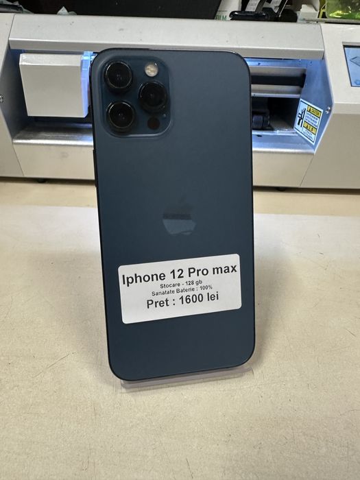 Iphone 12 pro max / 128 gb / 100% baterie / folie sticla cadou