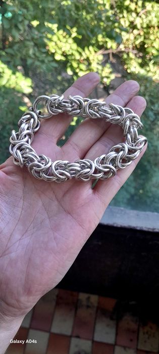 Сребърна Гривна Кралска Плетка-75грама.