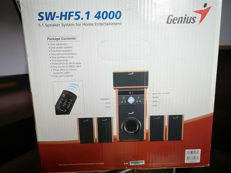 Sistem Audio Boxe Genius 5.1 SW-HF 4000, 100W