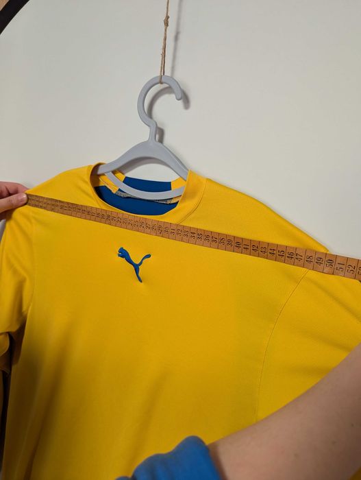 Bluza sport Puma L – galbenă, logo brodat, running training