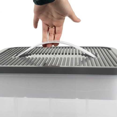 Cutie organizatoare pentru cuburi Lego si jucarii modular 3 nivele