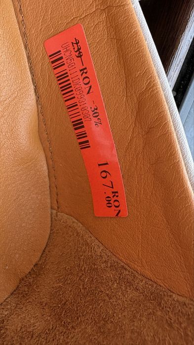 Pantofi NOI Flavia Passini Italia  loafer piele naturala bej grej  36