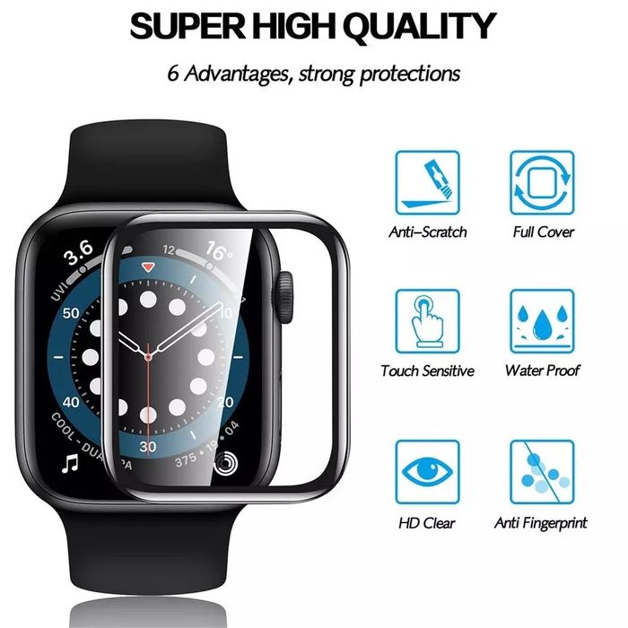 5D Протектор за Apple Watch Ultra 10 9 8 7 41 /45мм 4 5 6 SE 40 44 49