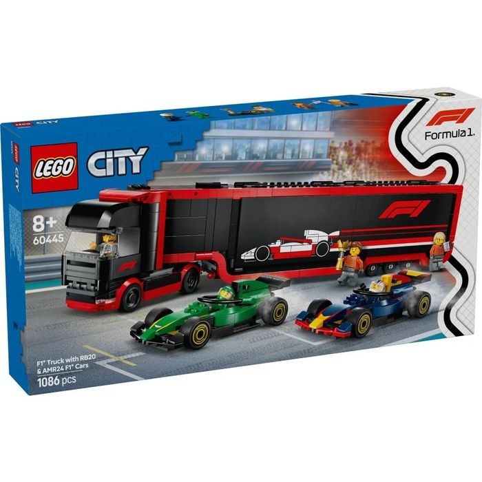 LEGO 60445  City - Camion F1 cu masinile F1 RB20 si AMR24 (60445)