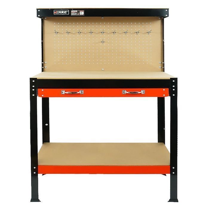 Banc de lucru cu panou si sertare 120 x 60 x 150 cm
