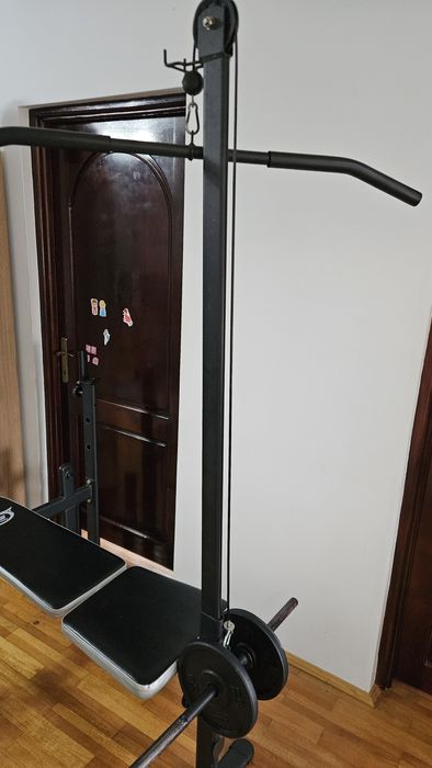 Banca exercitii fitness multifunctionala DHS 6309 + gantere/bară