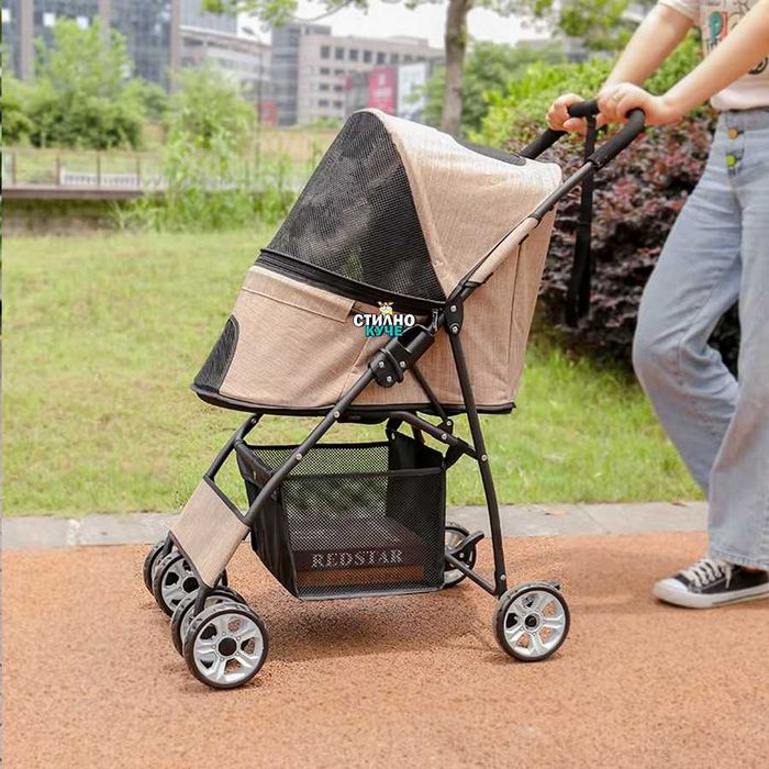 Количка за домашен любимец Транспортна количка за куче или коте