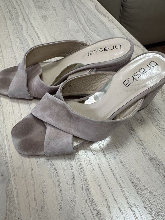 Шлепки  Braska, замшевые