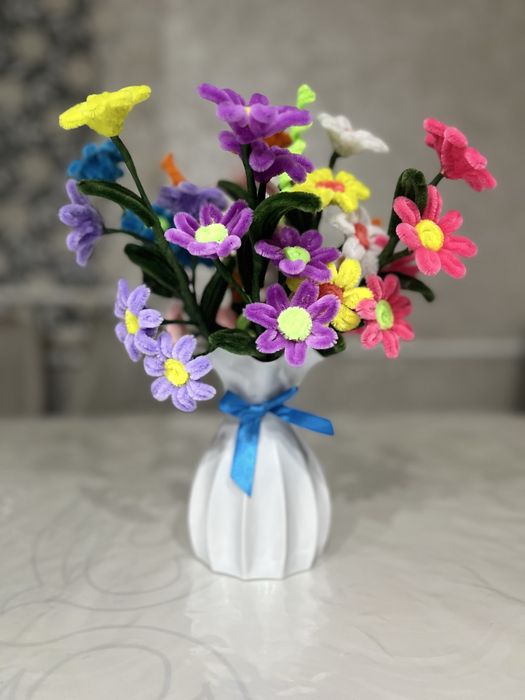 Цветы из синельней проволки