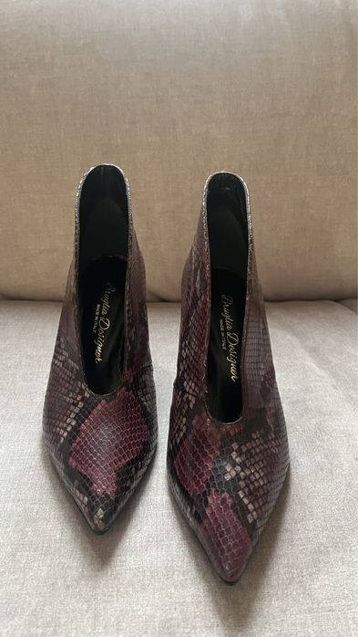 Ghetute lux, piele sarpe, piele integral, Bruglia Italia, mar 38