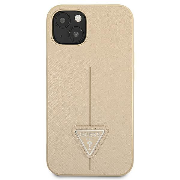 Guess hardcase saffianotriangle logo - дизайнерски кожен кейс за iphon