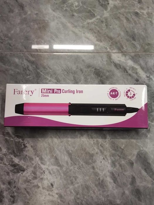 FARERY Керамична мини маша за къдрене с кератин и арган, 25 мм