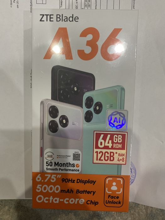 Новый запечатанный Смартфон ZTE Blade A36