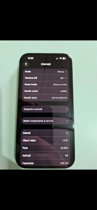 iPhone 14 pro NOU 256 GB                               • 100 % bateria