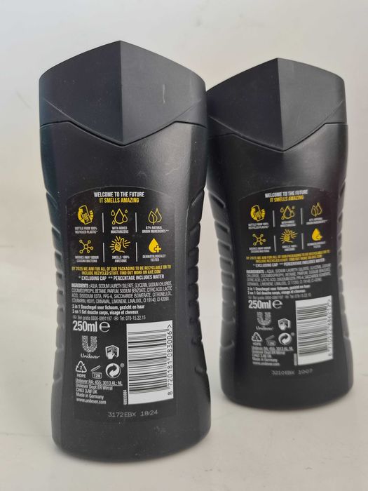 1 бр-2.99€ 3 бр-6.99€ AXE душ гел 3в1 250мл, микс аромати