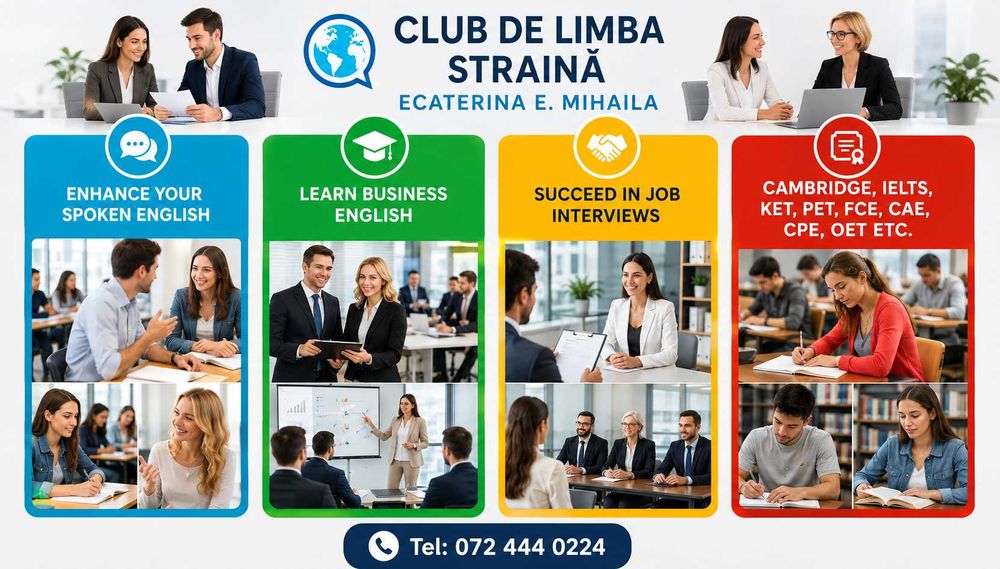 Meditatii/cursuri/evaluare lingv. exc. online lb. franceza/lb. engleza