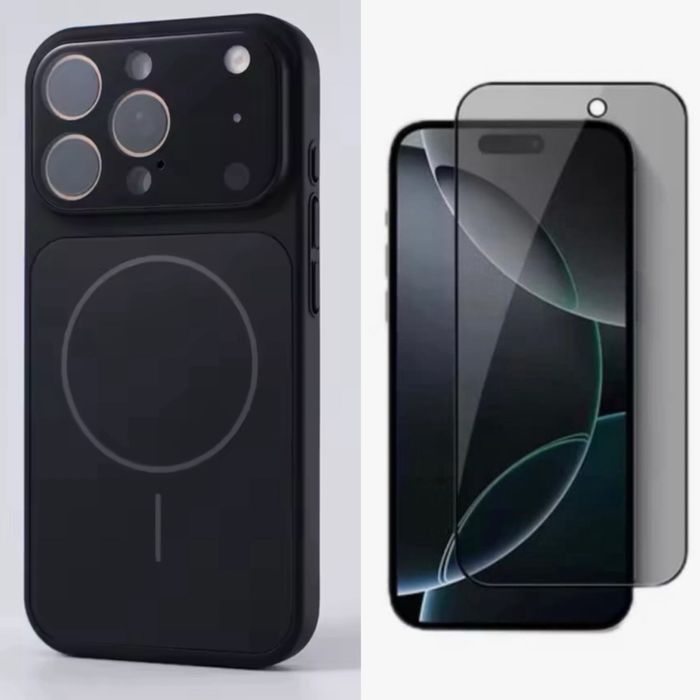 Husa MagsLens si Folie Sticla Privacy Iphone 17/17 PRO/17 PRO MAX/AIR