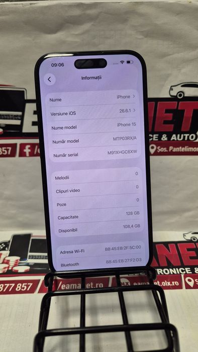 iPhone 15 – aspect 10/10 – 5 luni garanție