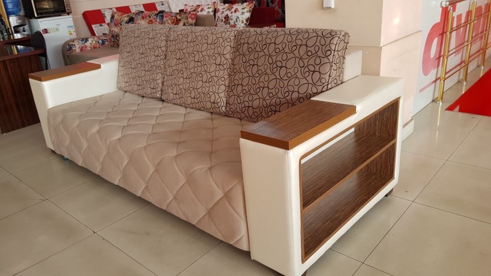 Идеа12 очень прочный раскладной диван.с бельевым ящиком и полочками