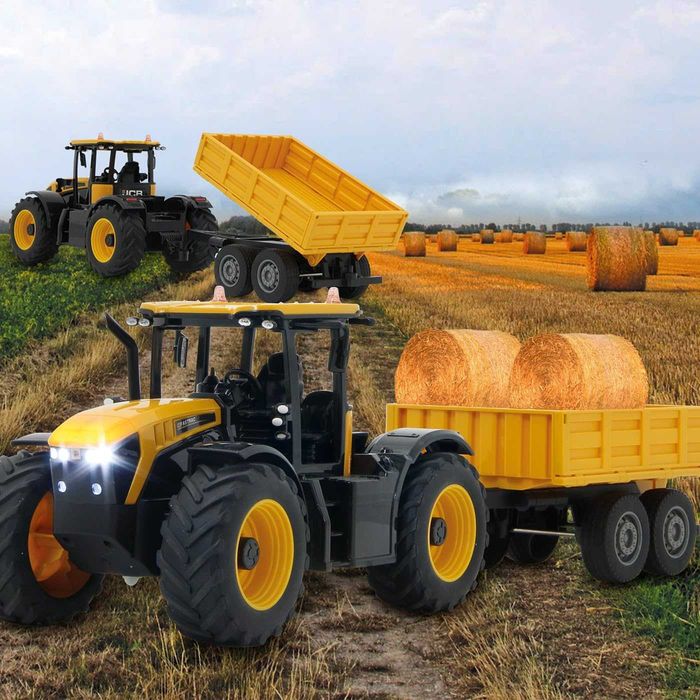 Трактор с ремаке RC Радиоуправлям 1:24 JCB с LED светлини