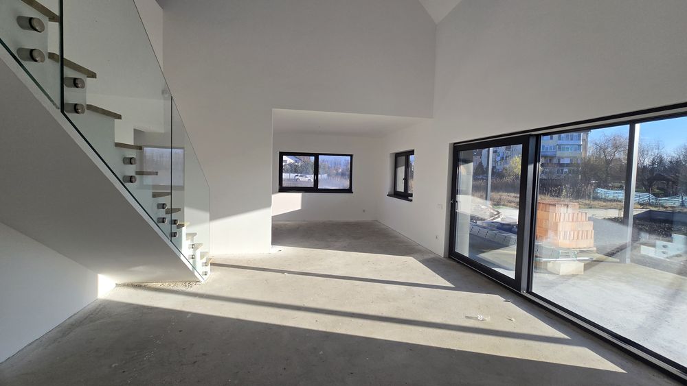 Casa premium eficienta energetic, proiect deosebit, 3 dormitoare, 140 mp utili cu 600 mp curte