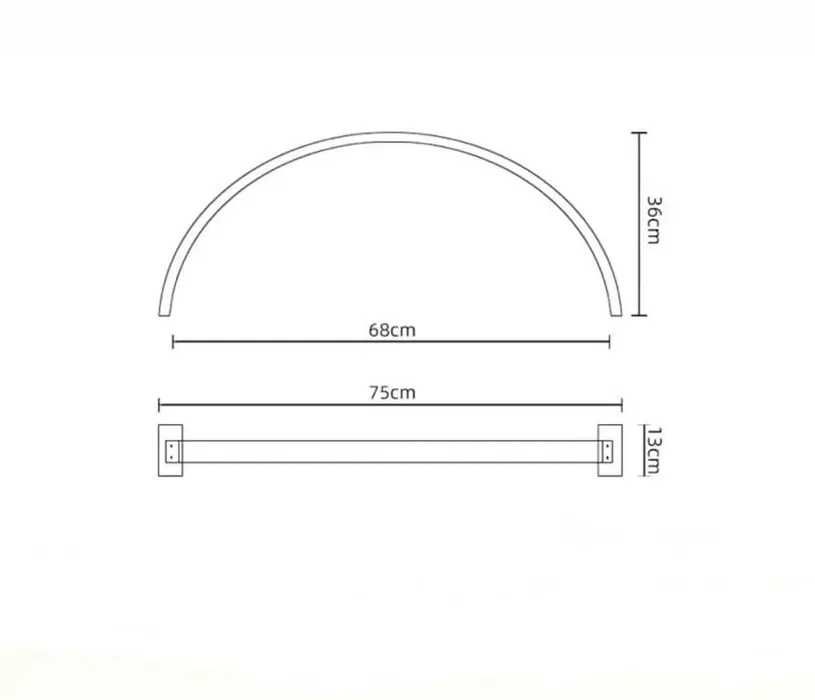 Настолна лампа Дъга / Лампа Полумесец - Сгъваема + Поставка за телефон