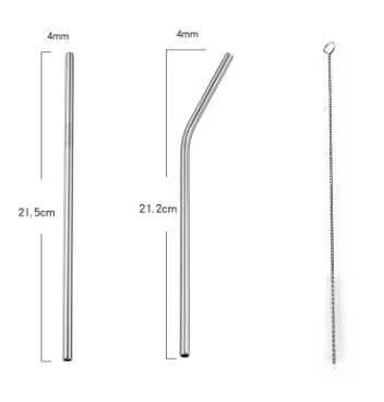 Сламки за многократна употреба - комплект