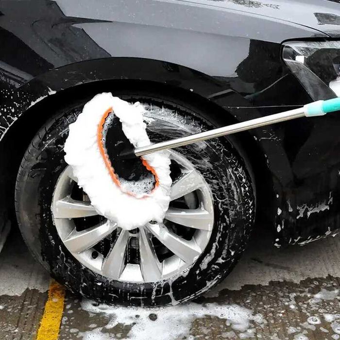 Четка за автомивка с телескопична дръжка до 120см, без драскотини