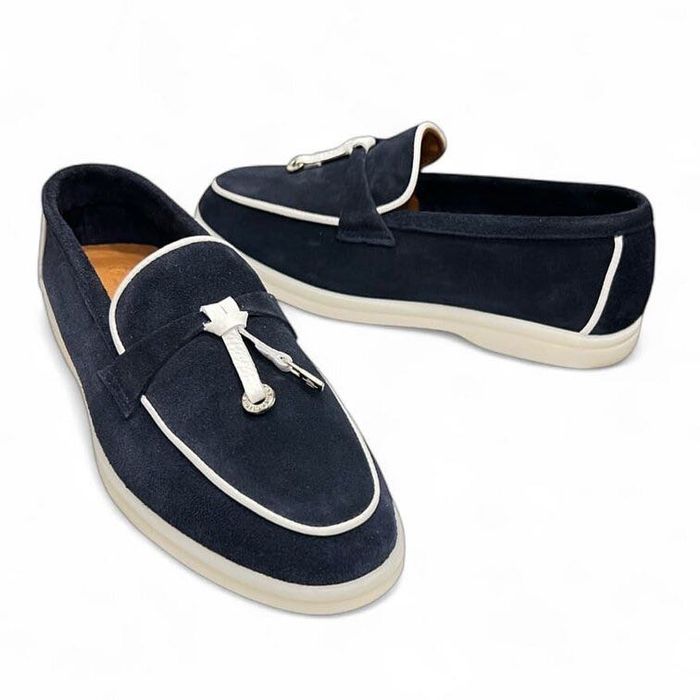 Дизайнерски мокасини от естествен велур LP