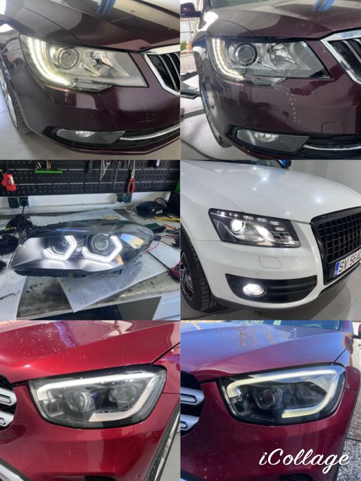 Reparatii faruri, inlocuire lupe arse,  inlocuire sticla, reparare drl