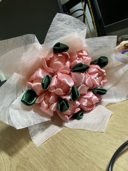 Buchet de lalele din satin