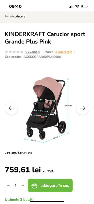 Vand carut kinderkraft grandeplus