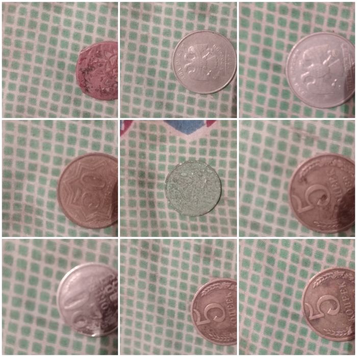 Манеты старый ссср и цент тг