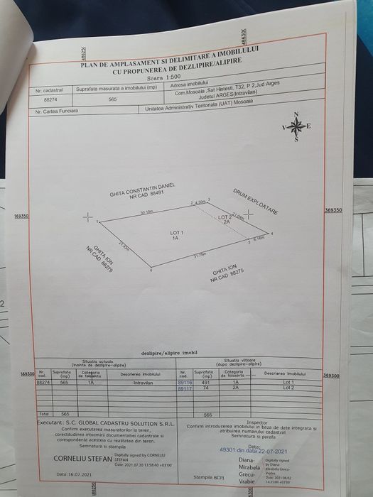 Parcele teren Hintesti