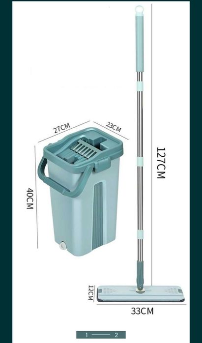 Швабра с ведром и отжимом 6л