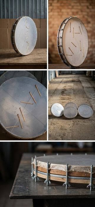 Dobe / Tobe Artizanale de Percuție (Piele / Membrană cu Sârmă și Tensiune Reglabilă)